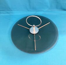 CHRISTOFLE Silver Metal Cheese Tray & Glass Dish Serving Table