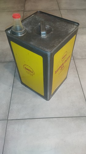 Ancien bidon shell super - 20,
