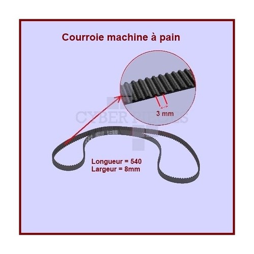 Courroie 540mm machine - courroie, (537mm)