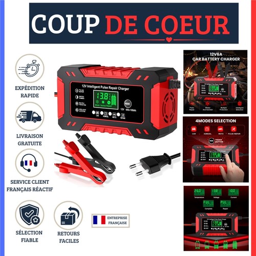 Chargeur batterie 12v - 12v, 6a