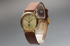 Vintage 1999 [N MINT] New Batt SEIKO 7N01-6890 Gold 32mm Mens Qz Watch JAPAN