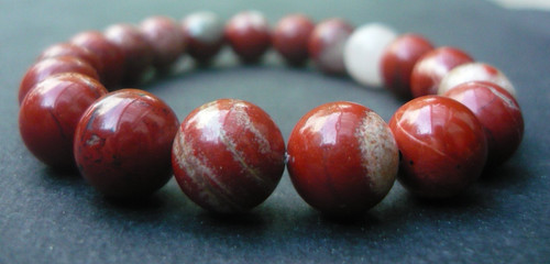 Bracelet perles 10mm jaspe - bracelet,