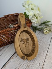 Moule à beurre vintage en bois beurrier avec motif de vache Art Populaire France