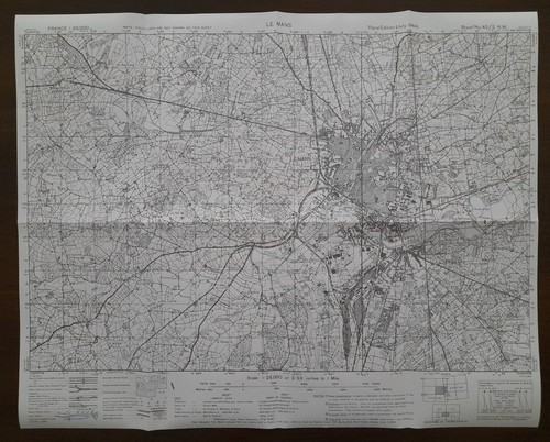 Carte ww2 mans sarthe - carte,