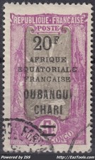 OUBANGUI CHARI : SURCHARGE 20F
