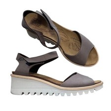 Loints of Holland Baarlo Leather Wedge Heel Sandals Size 40