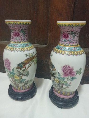 Paire vases porcelaine - paire,