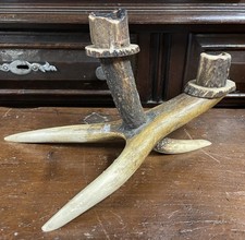 Bois de Cerf Bougeoir Chandelier Vintage 1950 Design Chasse à Coure Lampe