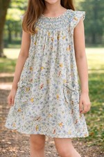Vintage 1970 8ans robe blanche