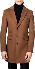 Pour Hommes Long Manteau Laine