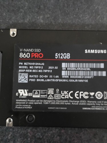 Samsung 860 pro 512gb - 2.5",