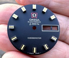 Omega Electronic f300 Original Dial for Cal.1260 Tuning Fork Ref.198.029 1970s