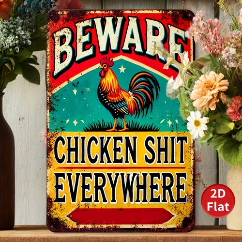 Vintage metal sign - metal,