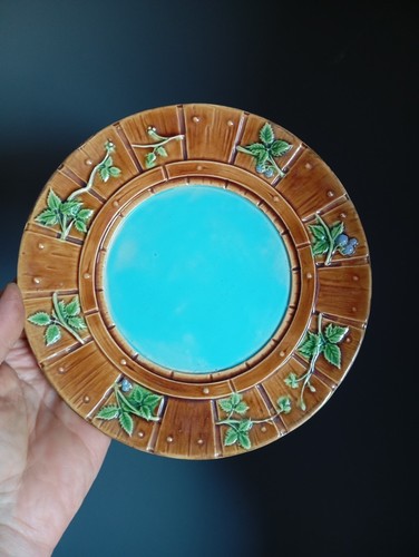 Ancienne assiette barbotine - assiette,