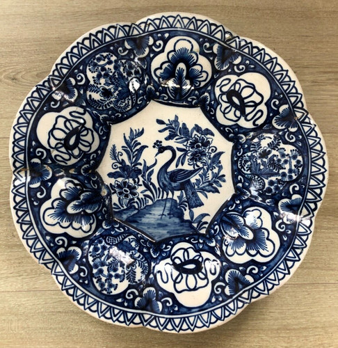 Ancien plat faience xixéme - ancien,