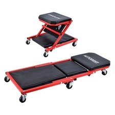 Chariot de garagiste et siège mécanicien 2 en 1