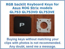 NEW Keyboard KEY for white/RGB backlit Asus ROG Strix GL753V GL753VE GL753VD