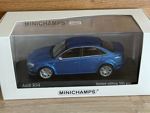 Audi rs4 2004 bleu - audi, minichamps