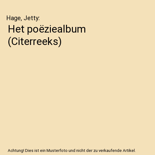 Het poëziealbum citerreeks - het,