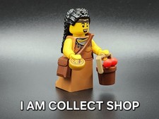 LEGO MINIFIG MARCHANDE CUEILLEUSE DE BAIE CASTLE MEDIEVAL + ACCESSOIRES (NEUF)