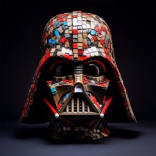 Star Wars - Darth Vader Mask - Contemporary Art Mosaic - Photography
