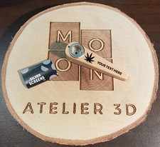 Pipe bois avec foyer métal + grilles, personnalisable - Fumer Tabac