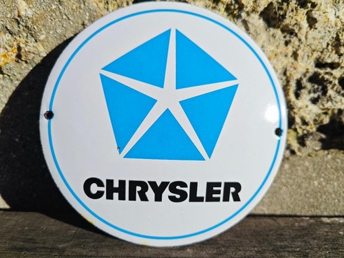 Plaque émaillée crysler - plaque,