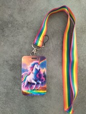 Porte carte- badge Licorne -