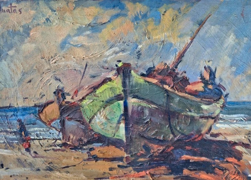 Tableau ancien huile paysage - ancien,
