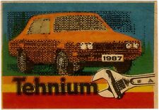 Romania Dacia 1310 Car Official Advertising Pocket Calendar 1987 Tehnium Service