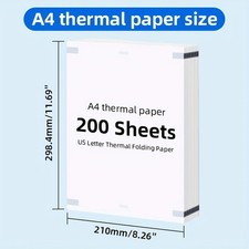 200 Feuilles Papier Thermique