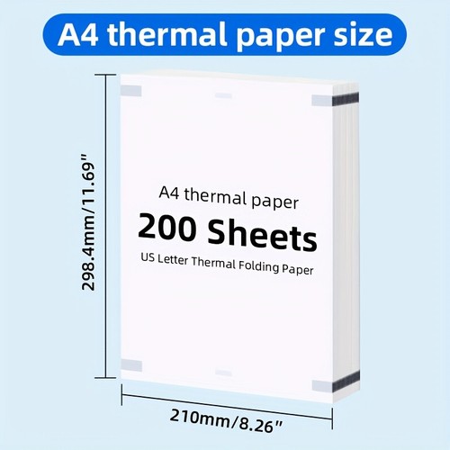 200 feuilles papier thermique - feuilles,