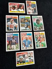 ( 9 ) 1987 Topps Football Lot Reggie White-Boomer-Monk-Largent-Moon-Lott ++