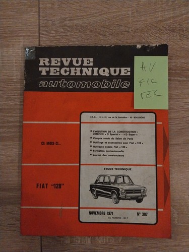 Revue technique fiat 128 - revue, 1100