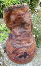 Tuareg Leather Basket and Vannerie 19th-20th Century Art-Ethnic Kabyle Decorated