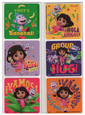 25 Dora The Explorer Fun Phrases Stickers, 2.5" x 2.5" each, Party Favors