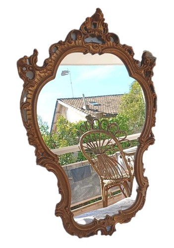 Miroir ancien bois doré style - miroir,