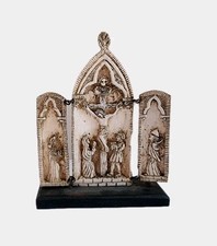 Triptyque de voyage en os de