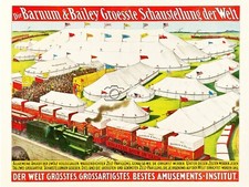 CIRQUE BARNUM & BAILEY CHAPITEAU Rqho-POSTER HQ 50x70cm d'une AFFICHE VINTAGE