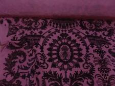 Tissu Taffetas rose fuchsia floqué velours noir Carlucci Lovely Lace