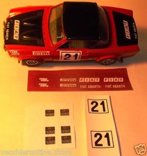Kit Autocollants Restauration Fiat abarth 124 Rally 1/24 BBURAGO BURAGO Martoys