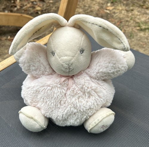Doudou lapin boule blanc rose - blanc,
