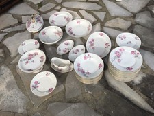 Service Table 1940/1950 Porcelaine Limoges / Salmon  46 pieces