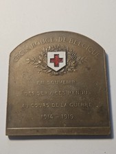 Belgium Beautiful Red Cross War 1914-1918 Belgium Medal Red Cross 