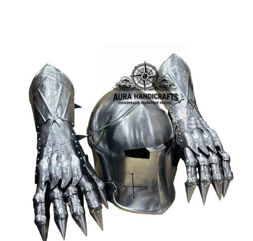 Casque gants chevalier - casque, et
