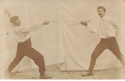 Carte photo escrime - escrime, deux