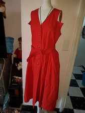 Robe Vintage Année 50 Rouge