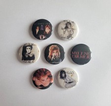 Mylène Farmer Lot de 7 Badges Vintages