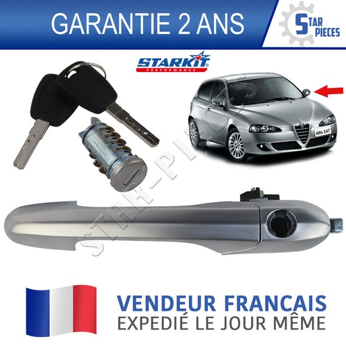 Poignee avant gauche serrure - avant, +