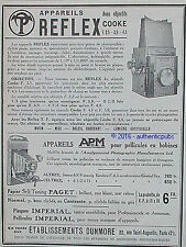 ADVERTISEMENT REFLEX LENS COOKE APM ALTREX CAMERA 1927 FRENCH AD PUB